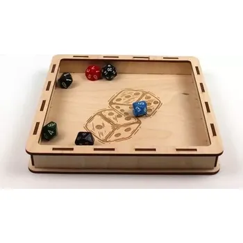 Příslušenství k deskovým hrám Házecí miska na kostky dřevěná