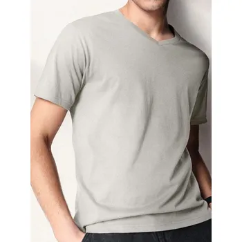 Pánské tričko Sinsay - Tričko s krátkým rukávem - béžová - 1020Z-02X - 1020Z-02X-XS