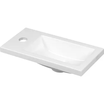 Aqualine Umývátko nábytkové, litý mramor, 37x18cm, bílá