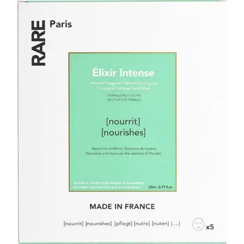 Pleťová maska RARE Paris Elixir intense nourishing face mask - Vyživující pleťová maska 5 ks