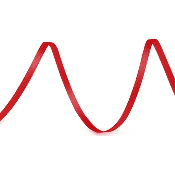 Stuha Atlasová stuha oboulící šíře 3 mm, střední, 645 červená jahoda