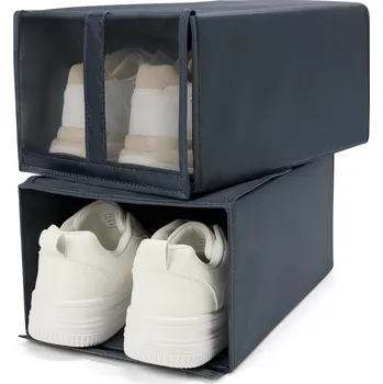 Elektroinstalační krabice 726610 - Tchibo - Skládací krabice na boty - barva: šedá