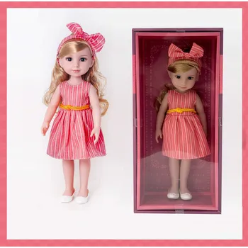 Panenka PLEJO Bábika v červených šatách 38 cm