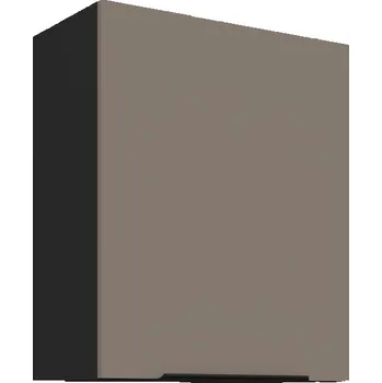 Kuchyňská skříňka Horní kuchyňská skříňka LUNARA - šířka 60 cm, tmavě béžová / černá