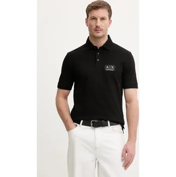 Pánské tričko Bavlněné polo tričko Armani Exchange XM002231.AF10366 černá 99X, vel. M