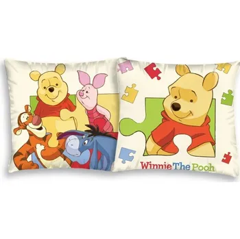 Povlak na polštářek Povlak na polštářek s postavičkami z Medvídka Pů bílé barvy