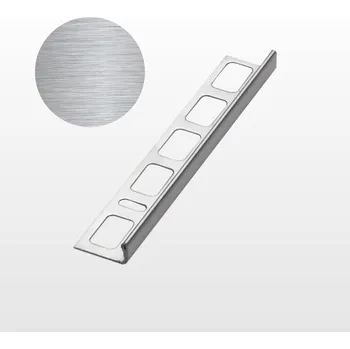 Stavební profil Lišta nerezová kartáčovaná L, 10 mm / 2,5 m