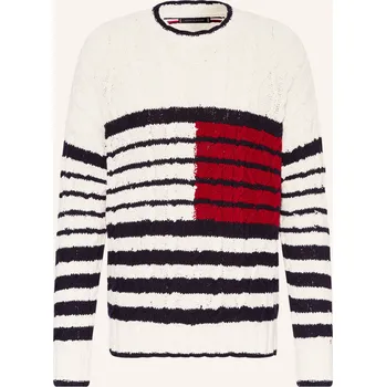 Pánská móda Tommy Hilfiger Pánský Svetr, režná / červená / tmavě modrá, S