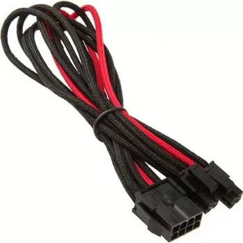 Kabel do PC SilverStone kabel 8-pin EPS 4+4-pin ATX/EPS 30 cm černo-červená (SST-PP07-EPS8BR)