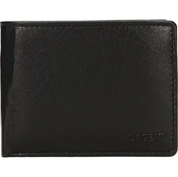 Módní doplněk pánská peněženka kožená V-3 - černá - BLK