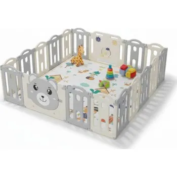 Dětská ohrádka Dětská ohrádka, plastová PL40 GREY, 185 x 185 cm, šedá - N EMP