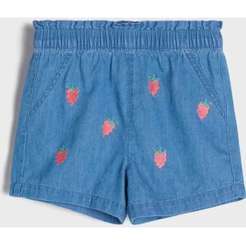 Dívčí džíny Sinsay - Džínové paperbag šortky - modrá - 881DB-50J - 881DB-50J-80