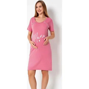 Těhotenská móda Noční košile ke kojení 21304 Mama Love Pink