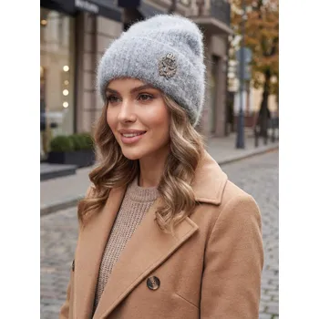 Pokrývka hlavy Stylová alpaková čepice v šedé barvě LORETTA, VELIKOST UNI