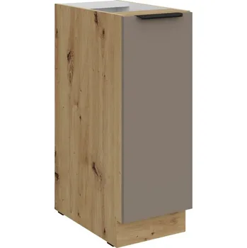 Kuchyňská skříňka Výsuvná skříňka LUNARA - šířka 30 cm, tmavě béžová / dub artisan