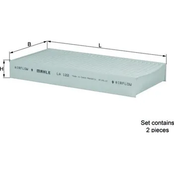 Ventilátor topení a klimatizace Filtr, vzduch v interiéru KNECHT LA 122/S