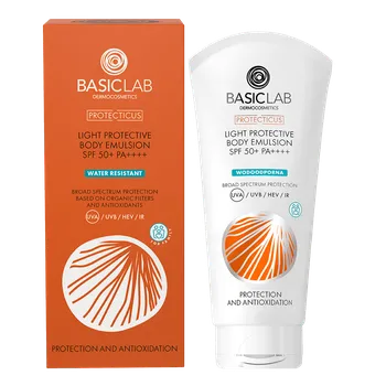 Přípravek na opalování Basiclab Protecticus lehká tělová emulze s SPF50+, 100 ml