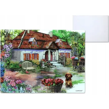 Obraz Skleněná deska - Vesnický život (CARMANI)