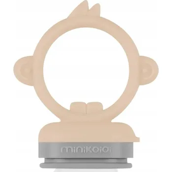 Kousátko na podávání jídla, prořezávání zoubků Minikoioi silikonové béžové