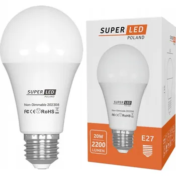 Žárovka LED žárovka E27 20W (odpovídá 220W) 2200lm CCD More Lumens SuperLED 4000K