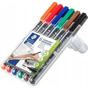Permanentní popisovač Staedtler Lumocolor 317 M, sada 6 barev, 1mm, OHP