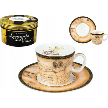 Šálek na espresso Vinci Vitruviánský muž 100 ml porcelán CARMANI