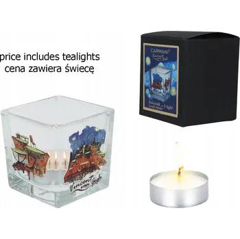 Svíčka Svícen na čajové svíčky Carmani 6 cm, 1 svíčka