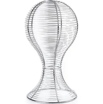 Kovový stojan / hlava na čepice / klobouky, barva 1 stříbrná