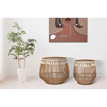 Úložný box Sada úložných košíků Saathvik 47 cm hnědá