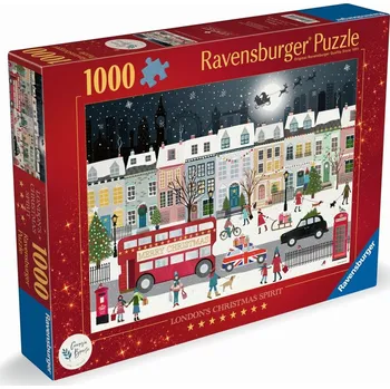 Dřevěná hračka Vianočný duch Londýna 1000 dielikov