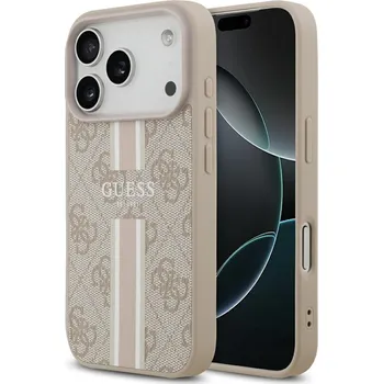 Telefonní příslušenství Guess - pevné pouzdro 4G Printed Stripes MagSafe (GUHMP17LP4RPSP) - iPhone 17 Pro - růžové