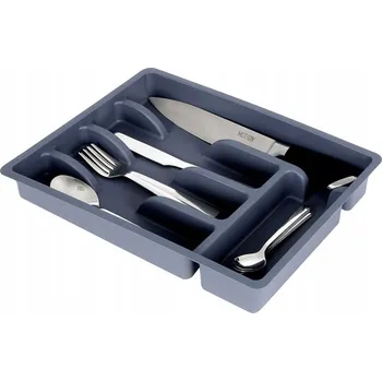 Příborník do zásuvky Organizér na příbory do zásuvky šedá 36x25,5 cm