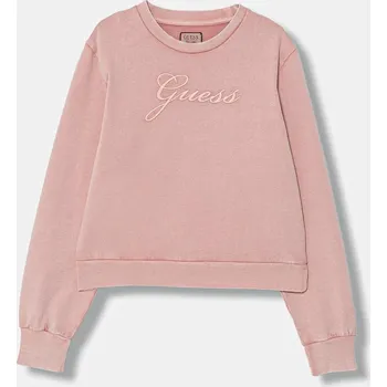 Chlapecká mikina Dětská bavlněná mikina Guess J6RQ09.KAX74.PPY2 růžová 30X, vel. 158-166