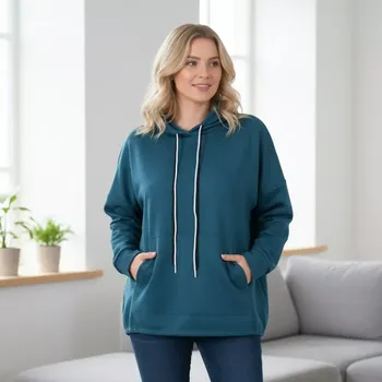 Dámské oblečení Dámská mikina Eli XL-XXXL - petrol