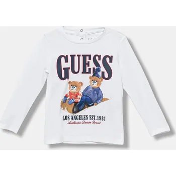 Chlapecké tričko Dětské bavlněné tričko s dlouhým rukávem Guess I5BI00.I3Z14.9BYA bílá 00X, vel. 68-76