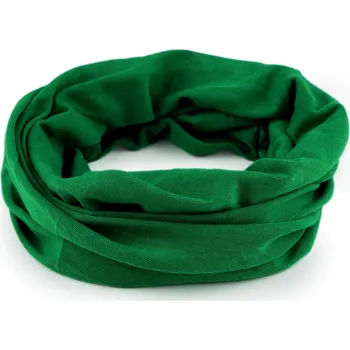 Nákrčník Multifunkční šátek pružný, bezešvý, jednobarevný, velké, 21 zelená