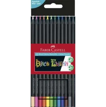 Pastelka Pastelky Faber-Castell, Black Edition, sada 12 barev
