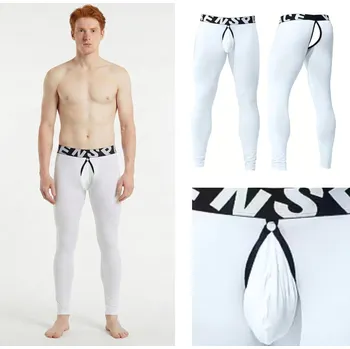 Pánské legíny Bambusové legíny bílé DukeBoy Velikost: M Odnímatelný váček