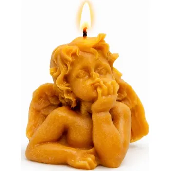 Svíčka Vonná svíčka Anděl | 28 g | Svíčkománie3D | Barva: Hnědá