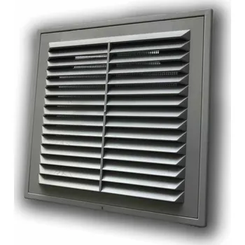 Větrací mřížka Větrací mřížka 150x150 mm se sundavacím panelem a síťkou proti hmyzu - šedá - MIKAWI 14-4822