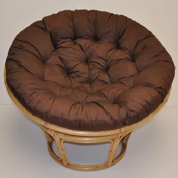 Papasan Ratanový PAPASAN 115 cm medový polstr hnědý kepr