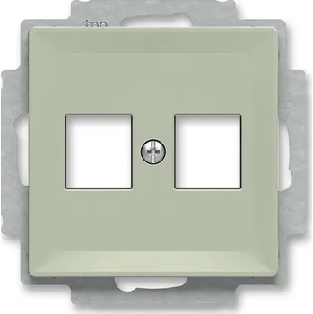 vypínač Zoni® kryt zásuvky komunikační přímé (2x) s kovovým upevňovacím třmenem 5014T-A02018 243 olivová ABB