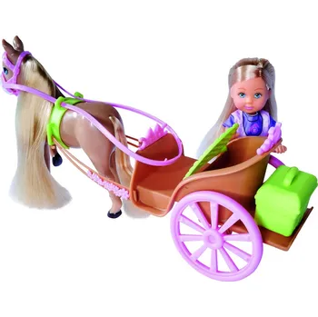 Panenka Bábika Evička Kočiar s koňom