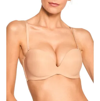 Podprsenka Triumph podprsenka bardotka, balkonetka béžová velikost 75C