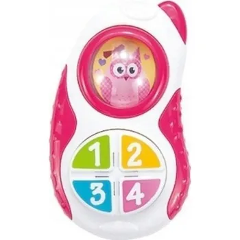 Hračka pro nejmenší INTERAKTIVNÍ TELEFON RŮŽOVÝ, SMILY PLAY