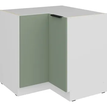 Kuchyňská skříňka Dolní rohová skříňka LUNARA - 90x90 cm, zelená / bílá