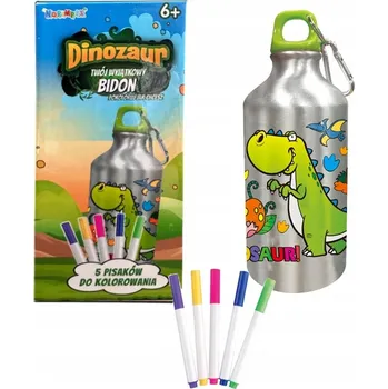 Láhev KREATIVNÍ SADA LÁHEV NA MALOVÁNÍ LAHEV NA PITÍ S NÁLEPKAMI A TUŽKAMI 500 ML