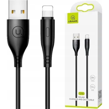 Datový kabel Kabel Usams USB - Apple Lightning 1 m černý