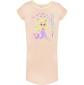 Dívčí noční košile DÍVČÍ NOČNÍ BAVLNĚNÁ KOŠILE S KRÁTKÝM RUKÁVEM NA SPANÍ PRO DĚTI 134