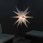 Vánoční dekorace - hvězda 1 LED, 55 cm, bílá